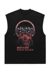 Melted Jesus tank top surfer vest retro sleeveless t-shirt