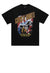 America print t-shirt guns and roses tee rocker top in black