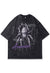 Spider print t-shirt Venom tee grunge gothic top acid grey