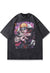 Anime t-shirt old Japanese cartoon tee retro Naruto top grey