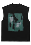 Lost slogan tank top surfer vest retro sleeveless t-shirt