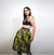 Green tartan skirt quilted punk reversible bottoms puffer skirt mohawk print pants rocker two sided joggers handmade tie-dye kilt