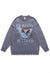 Butterfly sweater Anime knit distressed grunge jumper grey