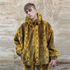 Snake fleece jacket detachable handmade python bomber yellow