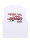 Ferrari sleeveless t-shirt retro car tank top surfer vest