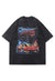 Racing car t-shirt Ferrari cartoon tee motorsports top grey