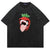 Vampire t-shirt fang print top vintage wash retro raver tee