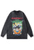 Dragon ball Z t-shirt old anime long tee retro top acid grey