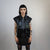 Shiny sleeveless jacket rubber feel utility gilet grunge gorpcore vest jacket luminous plastic bomber raver tank top in black