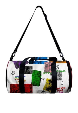 Gay gym bag LGBT slogan sports holdall rainbow bag in white