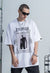 Gothic print t-shirt Slender Man top grunge tee in white