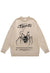 Spider sweater creepy knit distressed horror jumper in beige