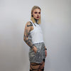 Silver sequin shorts glitter pants sparkle elastic waist party trousers glam rock short joggers embellished bottoms in grey metallic