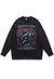 Werewolf sweater Gothic knit distressed horror jumper black