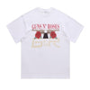 Guns and roses t-shirt retro floral tee rocker top in white