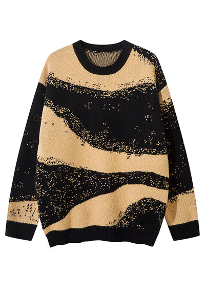 Abstract sweater geometric knitted jumper space print top