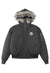 Grey parka jacket faux fur collar bomber shaggy puffer