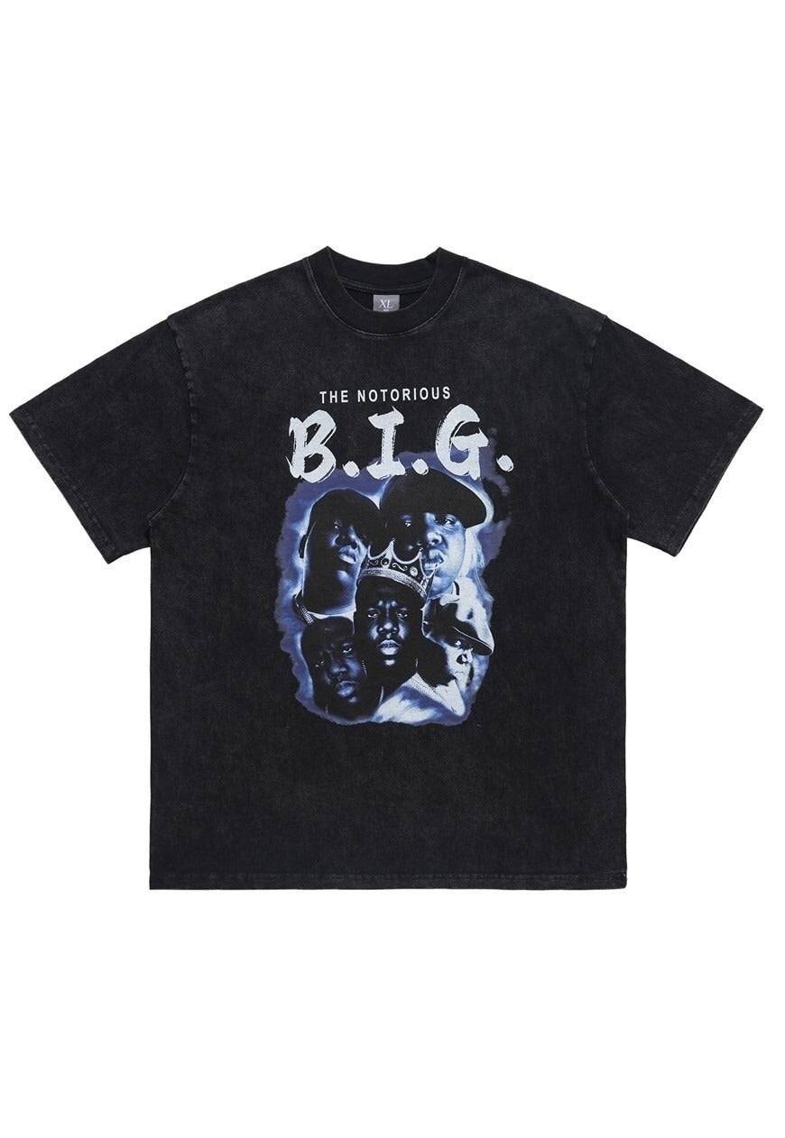 B.I.G. Notorious t-shirt dead rapper tee hip-hop top black