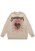 Gothic sweater ripped jumper heart print knitted top cream