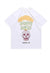 Skeleton print t-shirt bons tee skater skull top in White