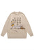 Cat sweater ripped jumper psychedelic knitted top in beige