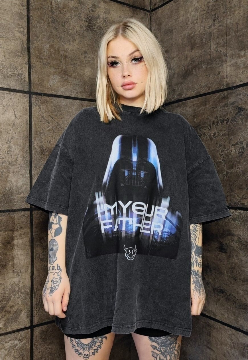 Star Wars t-shirt Alien print top vintage wash spaceman tee