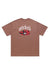 Wicked slogan t-shirt fang print tee utility top in brown