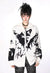 Abstract pattern sweater grunge moth print jumper punk top