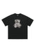 Teddy bear print t-shirt grunge tee x-ray top in black