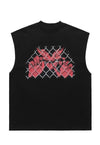 Devil tank top surfer vest retro sleeveless Satan t-shirt