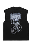 Ghost face tank top surfer vest retro sleeveless t-shirt