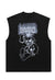 Ghost face tank top surfer vest retro sleeveless t-shirt