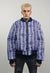 Zebra stripe varsity jacket geometric reversible 4in1 bomber