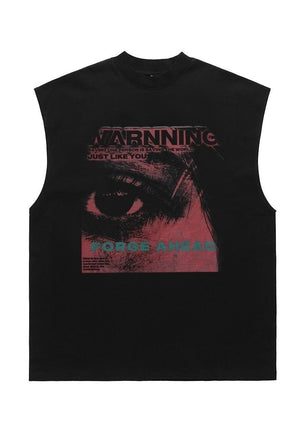 Gothic tank top surfer vest retro grunge sleeveless t-shirt