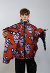 Panther bomber reversible jacket detachable cartoon puffer