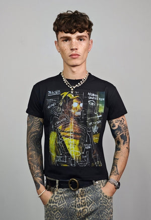 Renaissance cropped t-shirt slim fit unisex pop art top