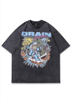 Vintage cartoon t-shirt retro shark tee grunge skater top