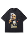 Godfather t-shirt retro movie tee Mafia top in vintage grey