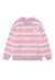 Striped sweater fluffy knitted jumper soft fleece in pink