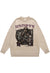 Future sweater knit distressed jumper rapper print top beige