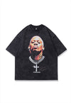 Basketball player t-shirt Dennis Rodman tee sports top grey