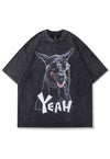 Doberman t-shirt dog tee retro Pinscher top in acid black