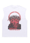 Gothic Jesus sleeveless t-shirt retro tank top surfer vest