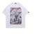 Zombie print t-shirt walking dead retro tee in white