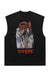 Death slogan tank top surfer vest retro sleeveless t-shirt