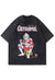 Anime t-shirt Ultramie tee retro Japanese cartoon top grey