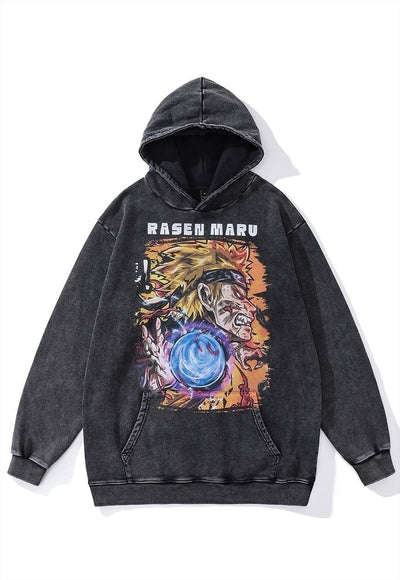 Anime hoodie Rasen Maru pullover Japanese cartoon jumper