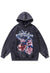 Anime print hoodie vintage wash pullover Dragon ball jumper