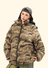 Military puffer jacket camo print bomber army pattern coat