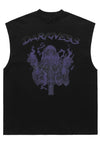 Darkness slogan tank top surfer vest goth sleeveless tshirt